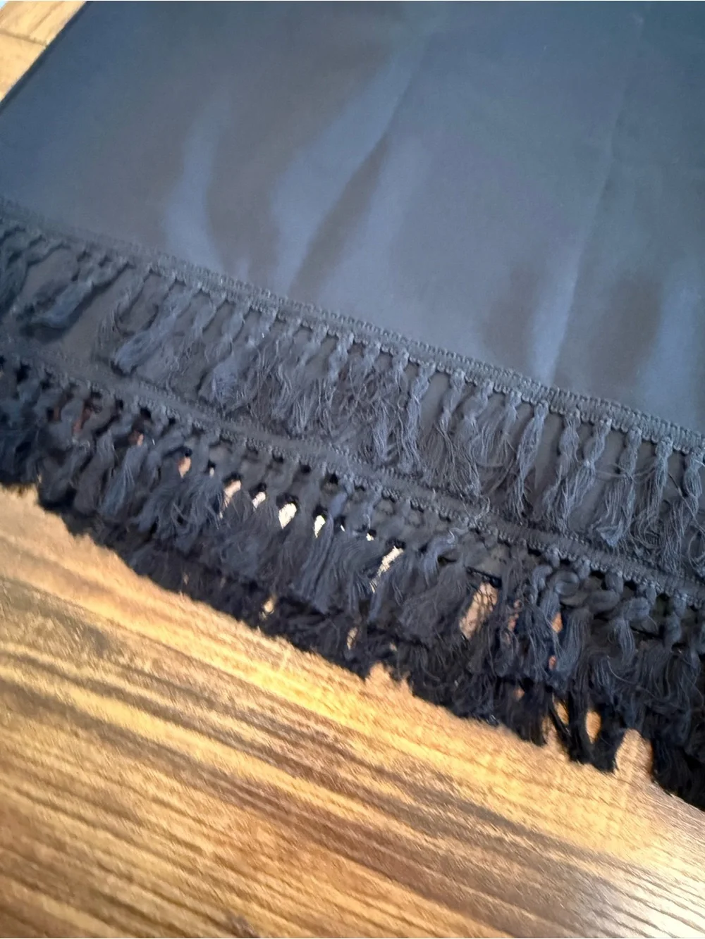 Cato Black Mini Skirt with Fringe Trim